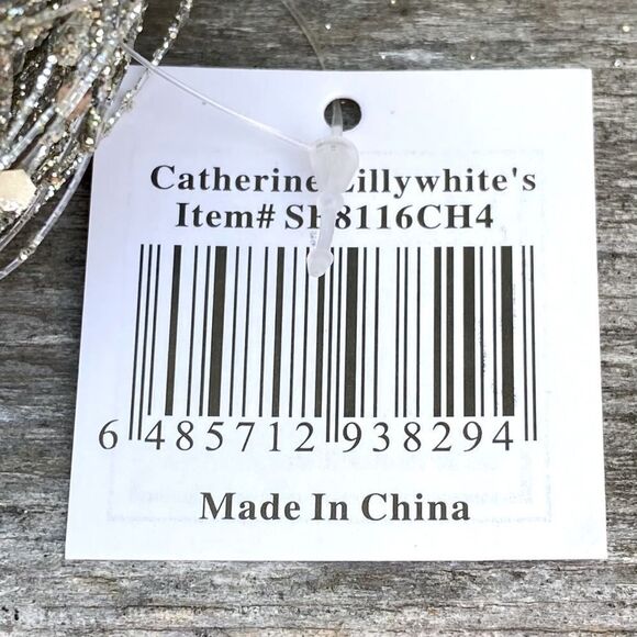 NWT New CLW Catherine Lillywhite's Silver Iridescent Decorative Accent Bird Nest - Picture 12 of 12